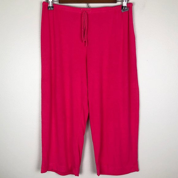 $5 CLEARANCE! DKNY Pink Cropped Wide Leg Gaucho Sweatpants - Picture 5 of 11